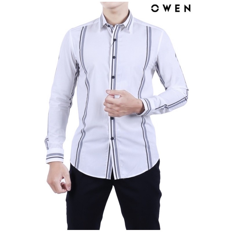 OWEN - Áo sơ mi dài tay Owen SLIMFIT CHẤT SỢI TRE 22246