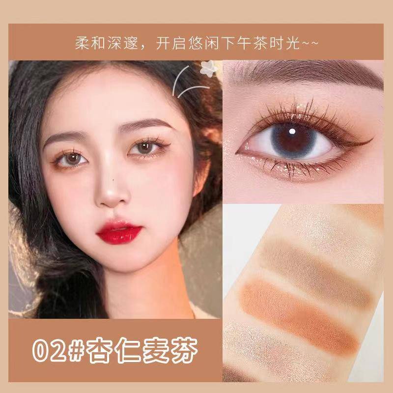 Bảng phấn mắt 9 màu lì và ánh nhũ mềm mịn lâu trôi không thấm nước làm sáng da