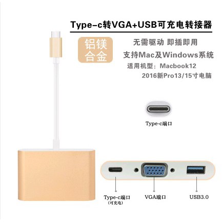 Phụ kiện chuyển đổi kết nối máy chiếu với macbook PC pro  đầu cắm usb type-c