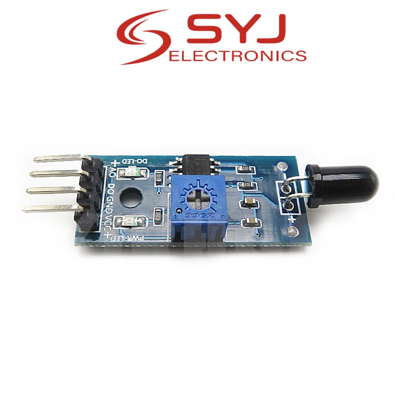 1 Chiếc LM393 4 Pin IR Phát Hiện Ngọn Lửa Mô Đun Cảm Biến Phát Hiện Lửa Máy Báo Lửa Mô Đun Thu Hồng 