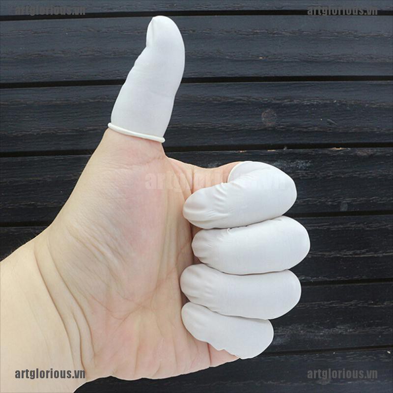 Set 20/100 vỏ bọc ngón tay bằng cao su latex sử dụng một lần an toàn chất lượng cao