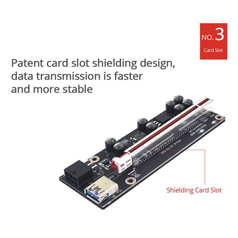 Set 5 Card Đồ Họa Ver009S Plus Pci-E Pci Express 1x Sang 16x Usb 3.0 | BigBuy360 - bigbuy360.vn