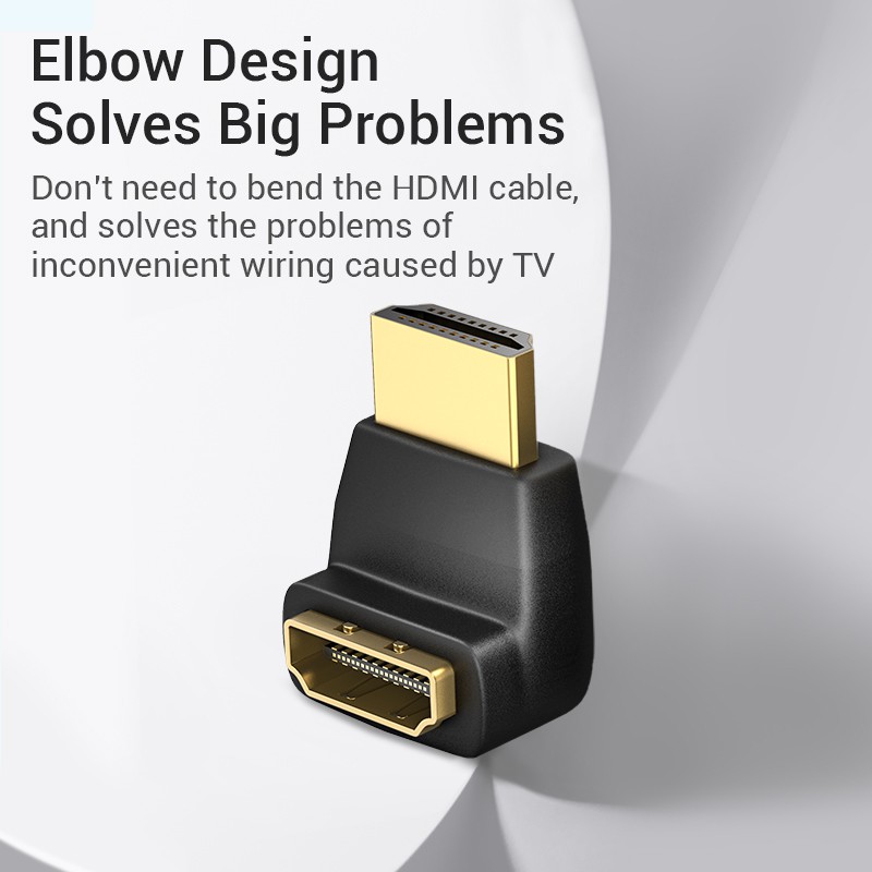 Đầu Nối HDMI VENTION Góc 90 Độ 4k 3D 1080P