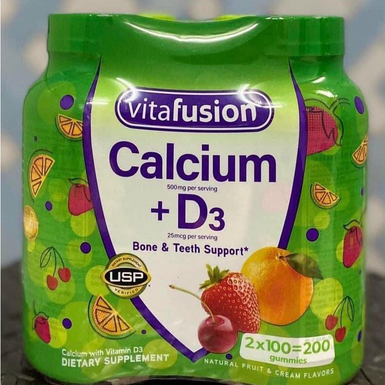 KẸO DẺO VITAFUSION CALCIUM + D3 500mg DATE 2023