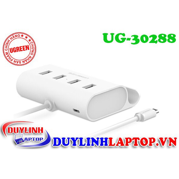 Cáp chuyển đổi USB Type C ra 4 cổng USB 2.0 Ugreen 30288 | USB C | USB Type C 3.1