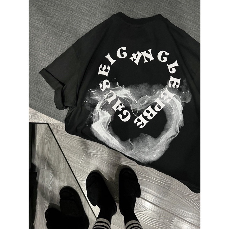 Áo thun cotton tay lỡ dáng rộng unisex - Trái tim