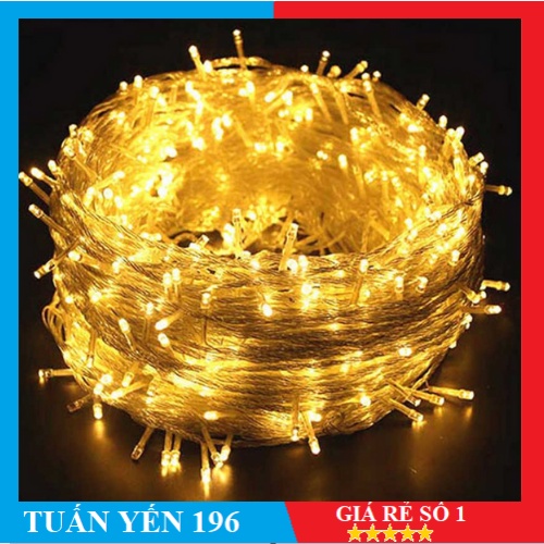 COMBO 5 Dây đèn LED trang trí nháy chớp 50m / 100m, trắng, vàng, nhiều màu lắp cây, nhà, sân vườn