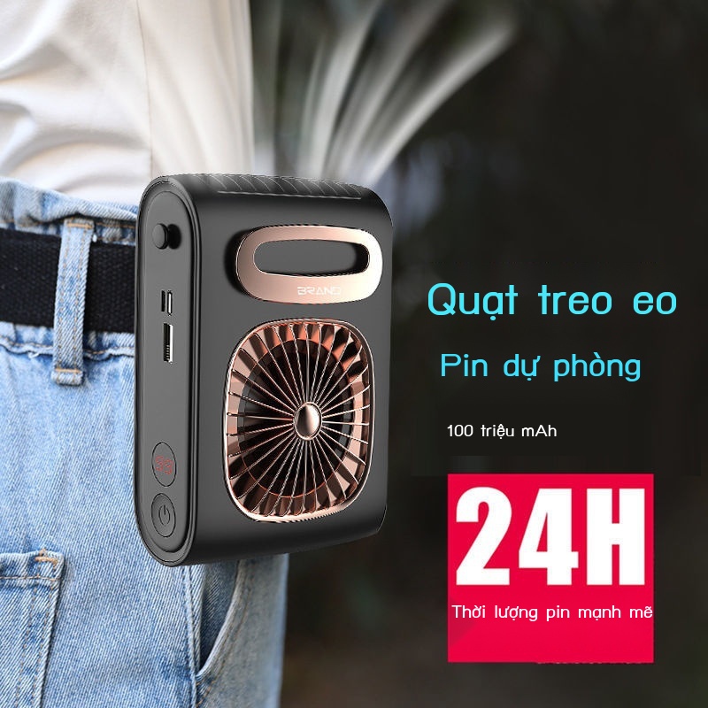 Treo eo quạt lười treo cổ sinh viên sạc usb di động ngoài trời mini di động nhỏ cầm tay điều hòa nhỏ