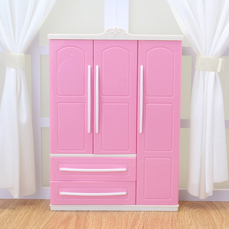 Baby Doll Pink Toy Wardrobe Play House Toys Without Ornaments