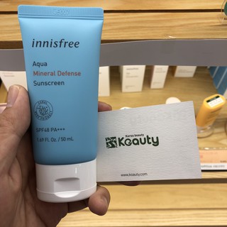 Kem chống nắng cung cấp độ ẩm cho da Innisfree Aqua Mineral Defense Sunscreen 50ml