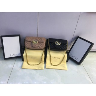 Túi chữ size 18 dây xích đeo chéo fullbox trắng