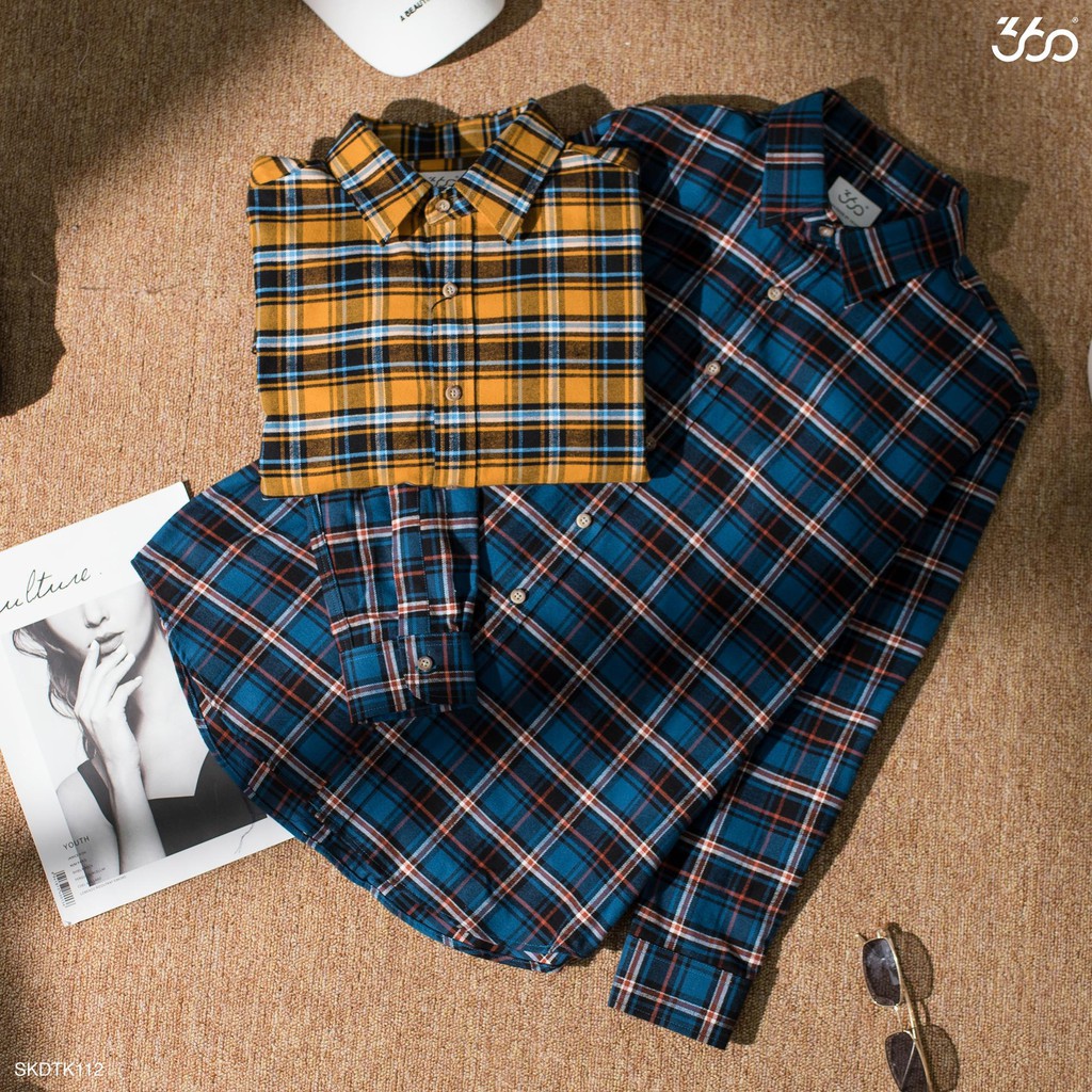 Áo sơ mi nam 360 BOUTIQUE họa tiết caro dài tay - SKDTK112 | BigBuy360 - bigbuy360.vn