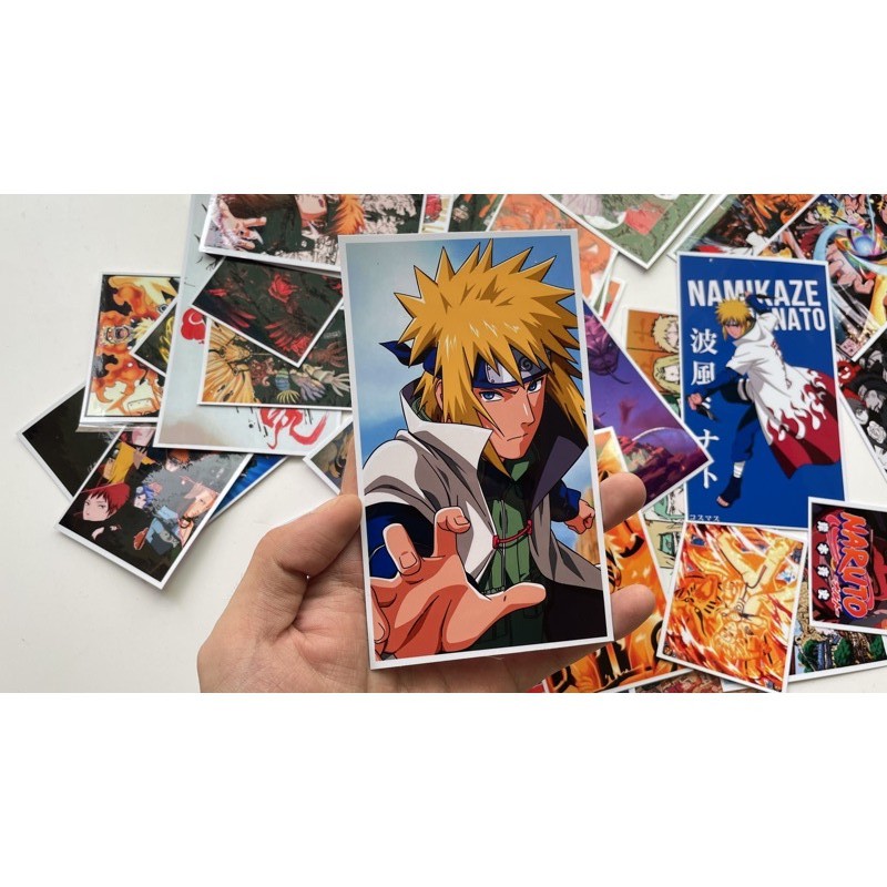 Bộ 40 STICKER decal hình dán NARUTO, dán xe, dán laptop
