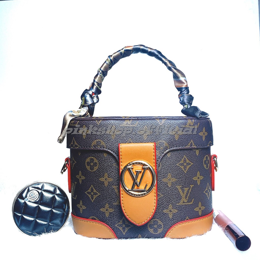 Túi xách nữ cao cấp hàng chuẩn super , Túi đeo chéo nữ hộp tròn kèm dây da full box Pink Shop TSPS25 | BigBuy360 - bigbuy360.vn