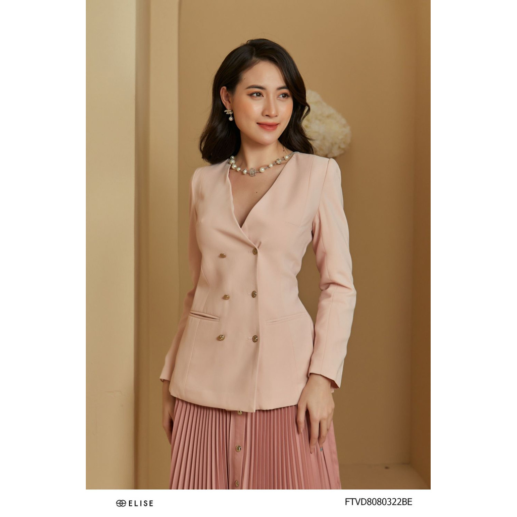 [Mã FAMALLT5 giảm 15% đơn 150k] Áo vest be cúc thiết kế Elise | BigBuy360 - bigbuy360.vn