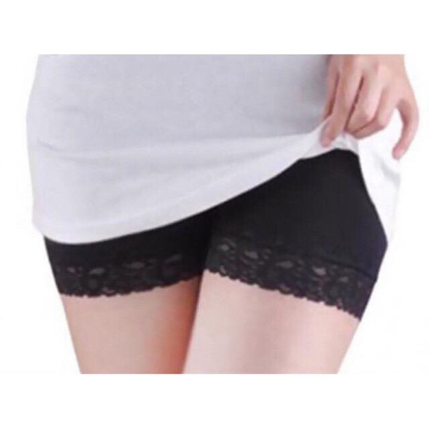 QUẦN MẶC TRONG VÁY DỆT GÂN CAO CẤP MÀU ĐEN VÀ NUDE