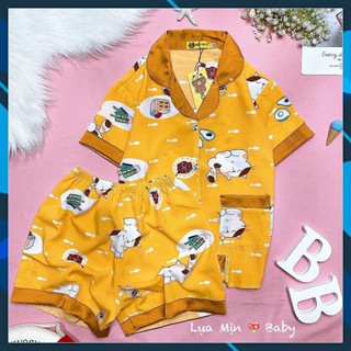 Đồ bộ đẹp, pijama nữ chất LỤA HÀN, phom dưới 60kg, kiểu tay ngắn quần ngắn, vải đẹp mát, ít nhăn