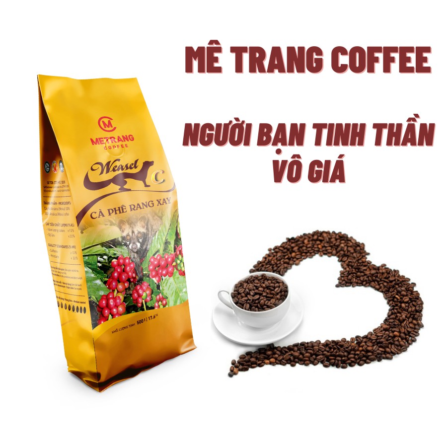 Cà phê Mê Trang Chồn rang xay (C) - Túi bột 500g