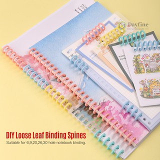 Kw-trio set 10 vòng cố định 30 lỗ bằng nhựa 85 tờ sức chứa lớn dành cho sổ tay/ sổ lưu niệm/ sổ tay diy