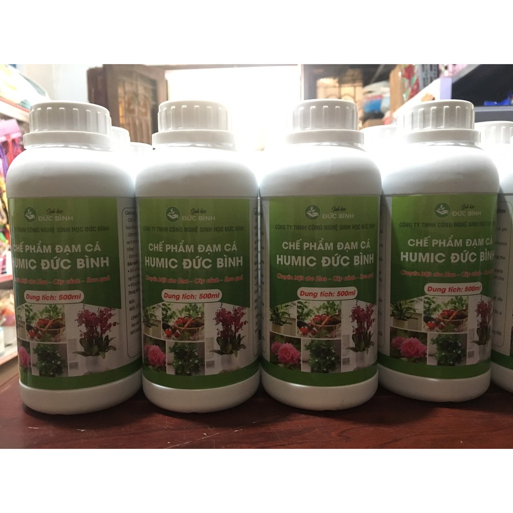 PHÂN CÁ HUMIC ĐẬM ĐẶC 500ML - SIÊU PHÂN BÓN CHO HOA HỒNG, HOA LAN GIÚP MẦM TO, HOA NHIỀU, KÍCH RỄ