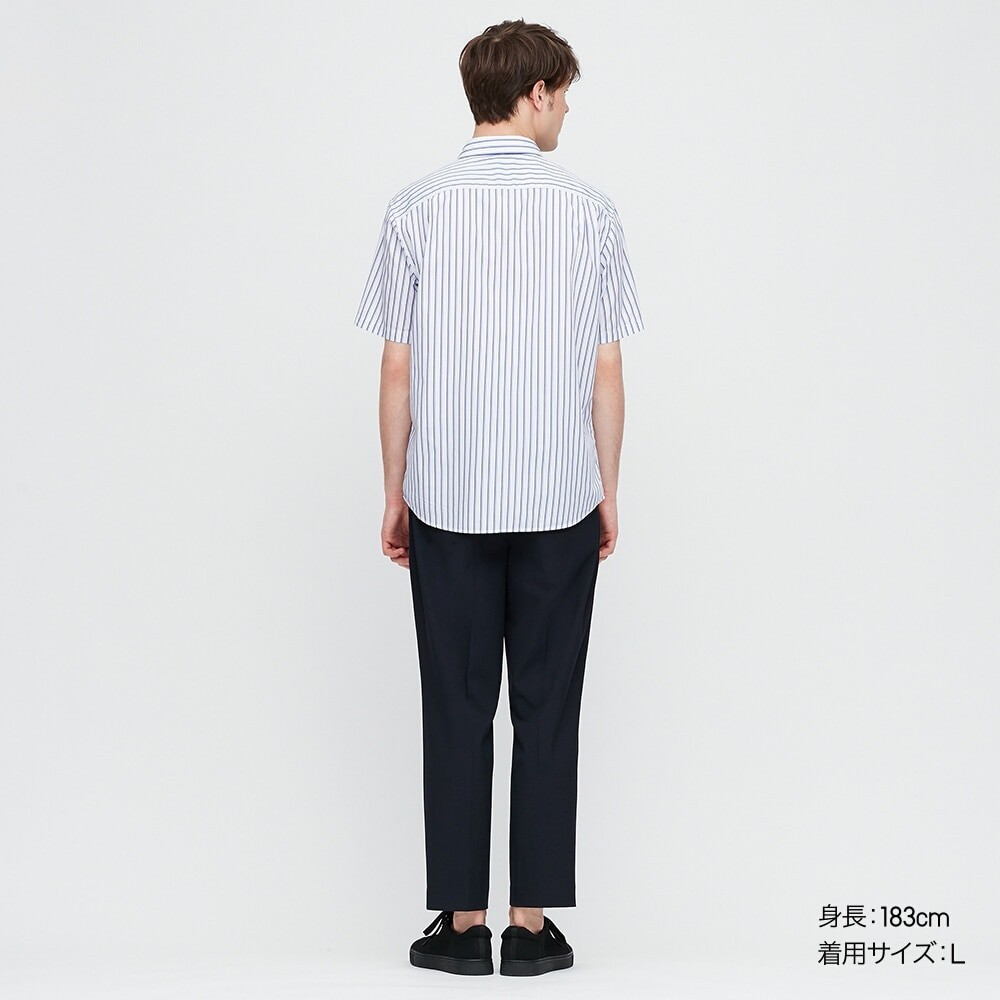 Áo sơ mi nam cộc tay kẻ sọc dọc thời trang của Uniqlo | BigBuy360 - bigbuy360.vn