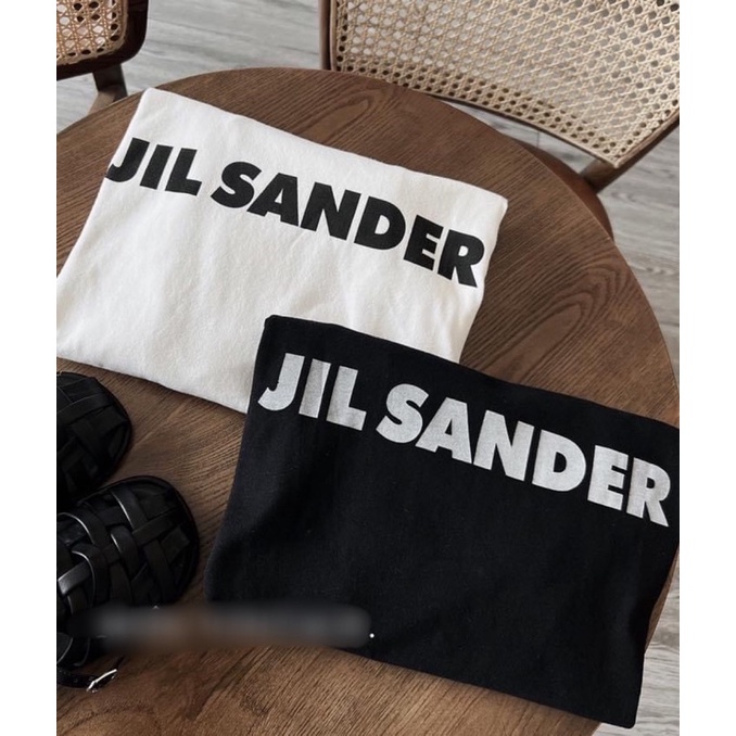 Áo phông 3158 in chữ JIN SANDER Nam Nữ Vintage Basic Oversize form rộng chất Cotton Khô