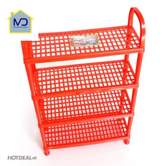(hot) Kệ Để Giày Dép 4 Tầng Nhựa Việt Nhật - Hàng Chất Lượng, Giá Siêu Rẻ