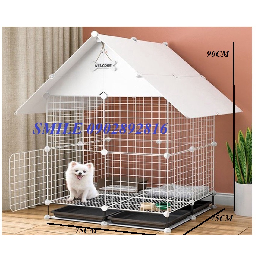 [TẶNG KHAY VỆ SINH] COMBO CHUỒNG, LỒNG LƯỚI THÉP CHO CHÓ MÈO THÚ CƯNG ĐA NĂNG