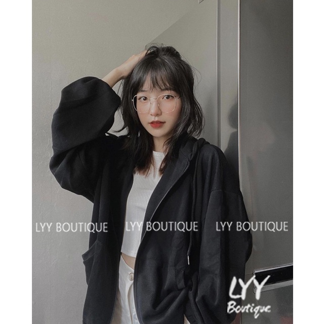 Áo khoác nữ hoodie chất nỉ tăm Quảng Châu có mũ tay phồng dáng rộng oversize LYY BOUTIQUE | BigBuy360 - bigbuy360.vn