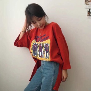 Áo thun oversize in hình