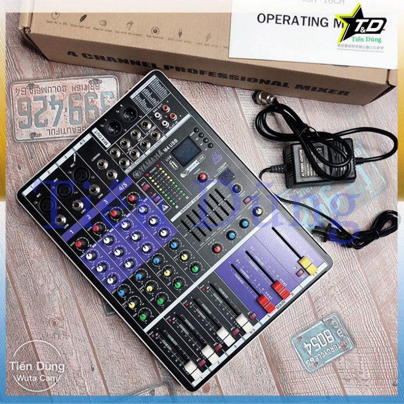 Bàn Mixer M4 USB bảo cao cấp vượt trợi các dòng mixer f4 và mixer f7 có blueooth usb màn hình led hiển thị hỗ trợ 48v ♥️