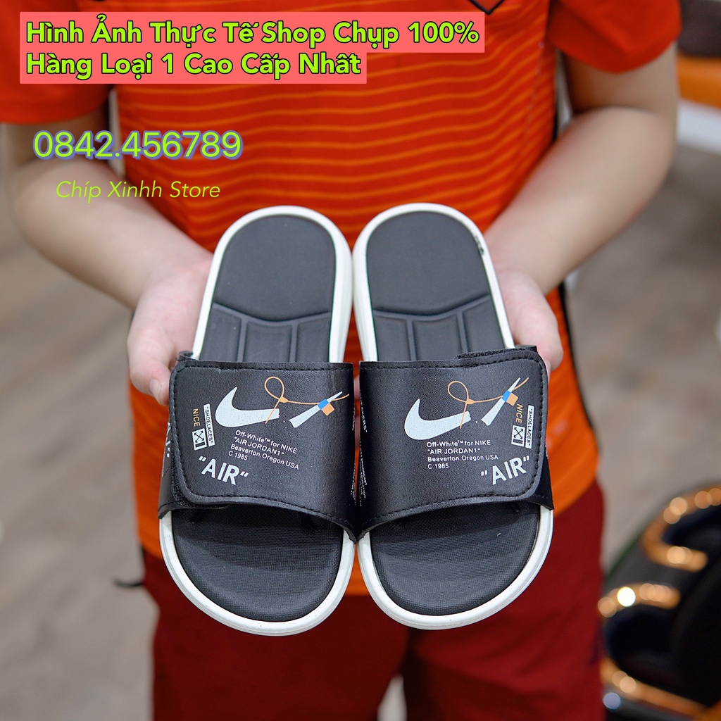 Dép Đôi Nam Nữ Quai Ngang Dán AJ "Hình Chiếc N.i.Ke Gãy" Siêu Đẹp Loại1 Cao Cấp 2022 - Dép Couple Unisex,Dép Cute
