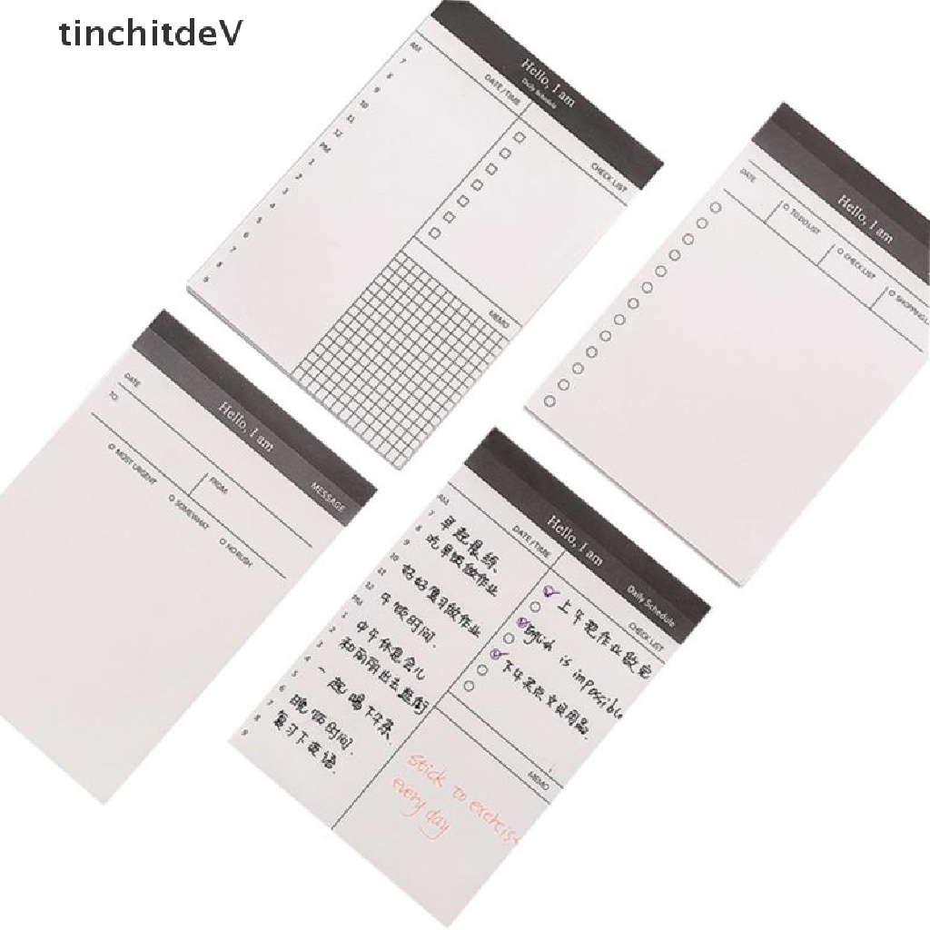 [TinchitdeV] Giấy Dán Ghi Chú Lập Kế Hoạch Thời Gian Sử Dụng Hàng Ngày
