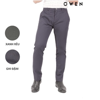 OWEN - Quần kaki Owen chất thô giấy co dãn - Quần kaki nam MÀU GHI ĐẬM, MÀU XANH RÊU