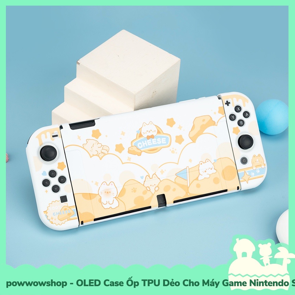 OLED Case Ốp TPU Dẻo Cho Máy Game Nintendo Switch OLED Mẫu Nhân Vật Hoạt Hình Cute Black White Days
