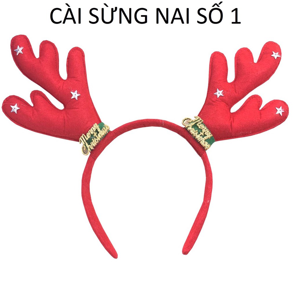 Băng đô cài tóc sừng tuần lộc hóa trang lễ giáng sinh - Phụ kiện hóa trang Noel