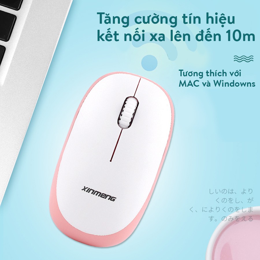 Bộ chuột bàn phím không dây Latope chuột bàn phím giả cơ cho văn phòng phím tròn N520