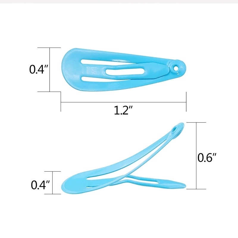 Set 50 Kẹp Tóc 3cm Nhiều Màu Sắc Đơn Giản Cho Bé Gái