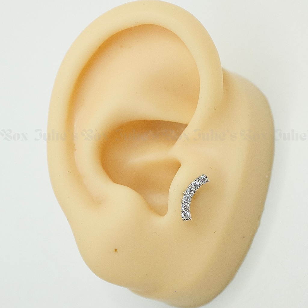 [1 Chiếc] Khuyên Tai Vành Tai Eclipse Xỏ Unisex Titanium Không Đen Không Ngứa Không Dị Ứng julies box