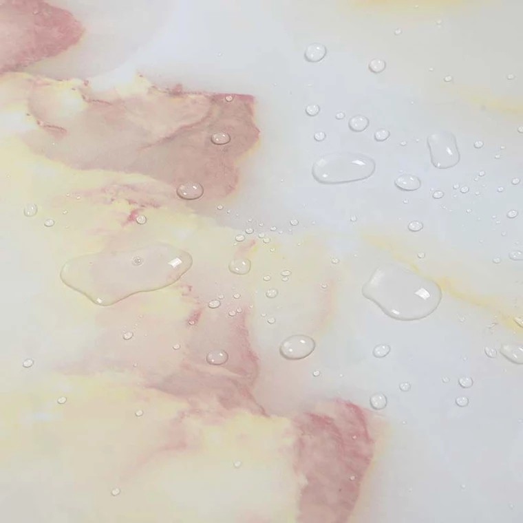 Decal giấy dán tường giả đá hoa cương vân hồng khổ 0.6m keo sẵn