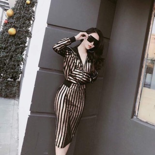 Combo 2 set váy kẻ sọc