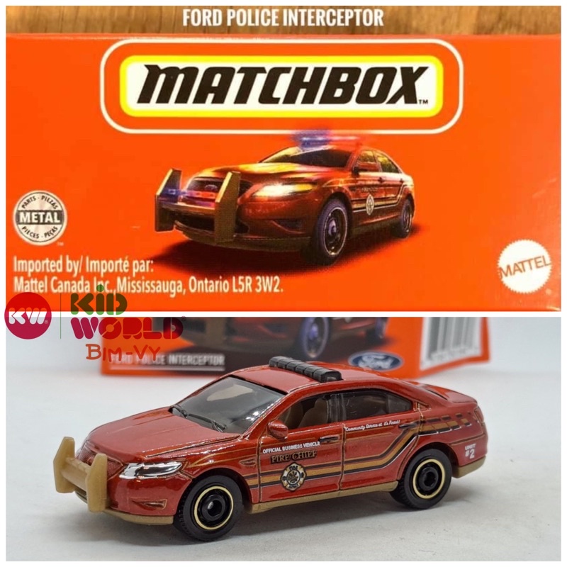 Xe mô hình Matchbox Box Cảnh sát Ford Police Interceptor 81/100.