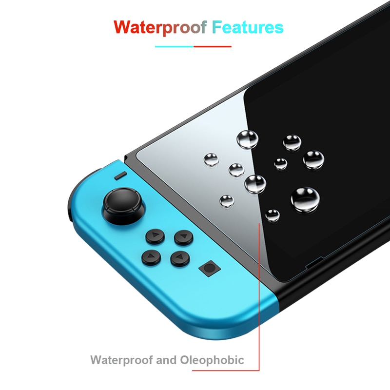 Kính Cường Lực Cao Cấp 9H Bảo Vệ Màn Hình &amp; Nút Ngón Tay Cái Cho Nintendo Switch Lite NS