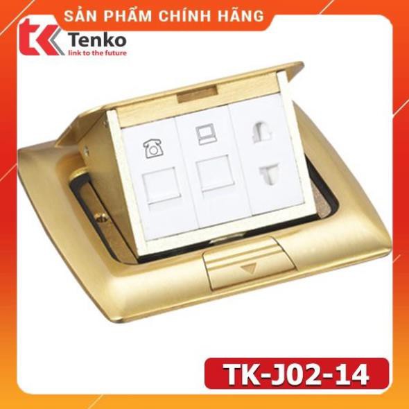 [ Chính Hãng ] Ổ Cắm Điện Âm Sàn Đa Năng 3 Modules Bằng Đồng Tenko TK-J02-14