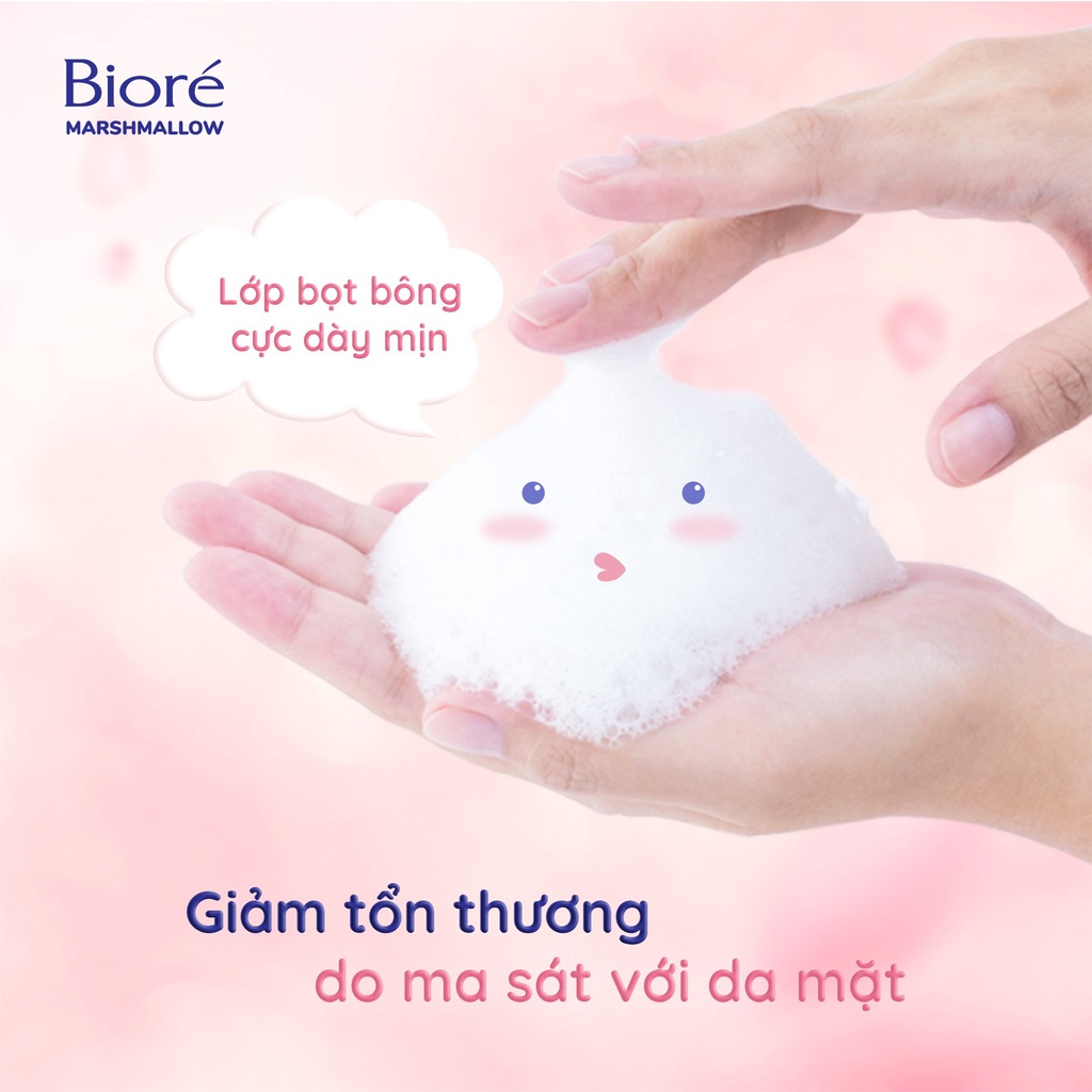 Bioré Bọt Rửa Mặt Marshmallow Dưỡng Ẩm 150ml