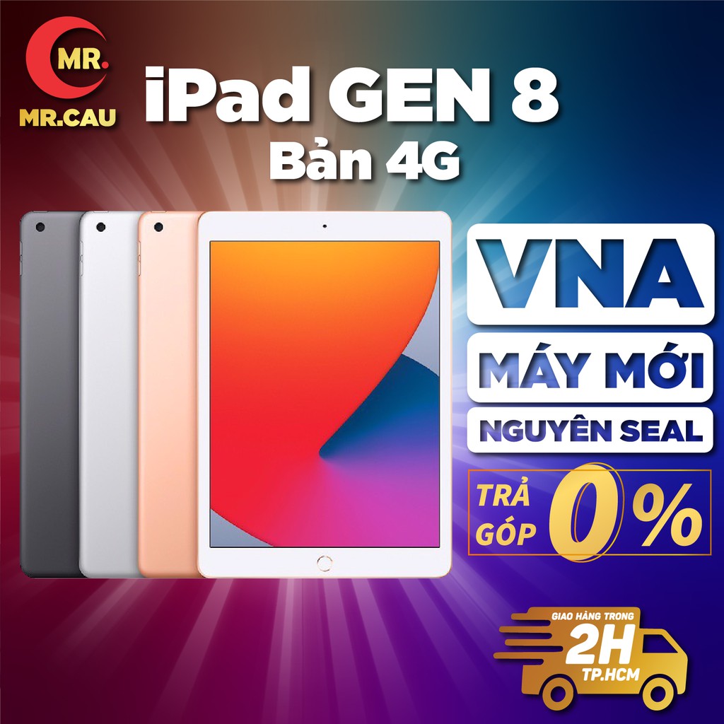 Máy Tính Bảng Apple iPad Gen 8 2020 128GB 4G WIFI Mới Nguyên Seal Chính Hãng VNA