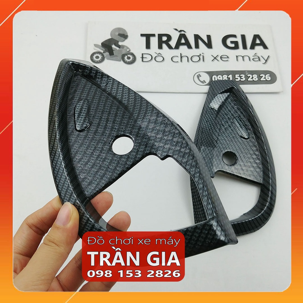Ốp gác chân sau lớn xe SH Mode năm 2020-2021-2022 xi inox cacbon carbon Sh Mo nữ - phụ kiện trang trí xe Honda