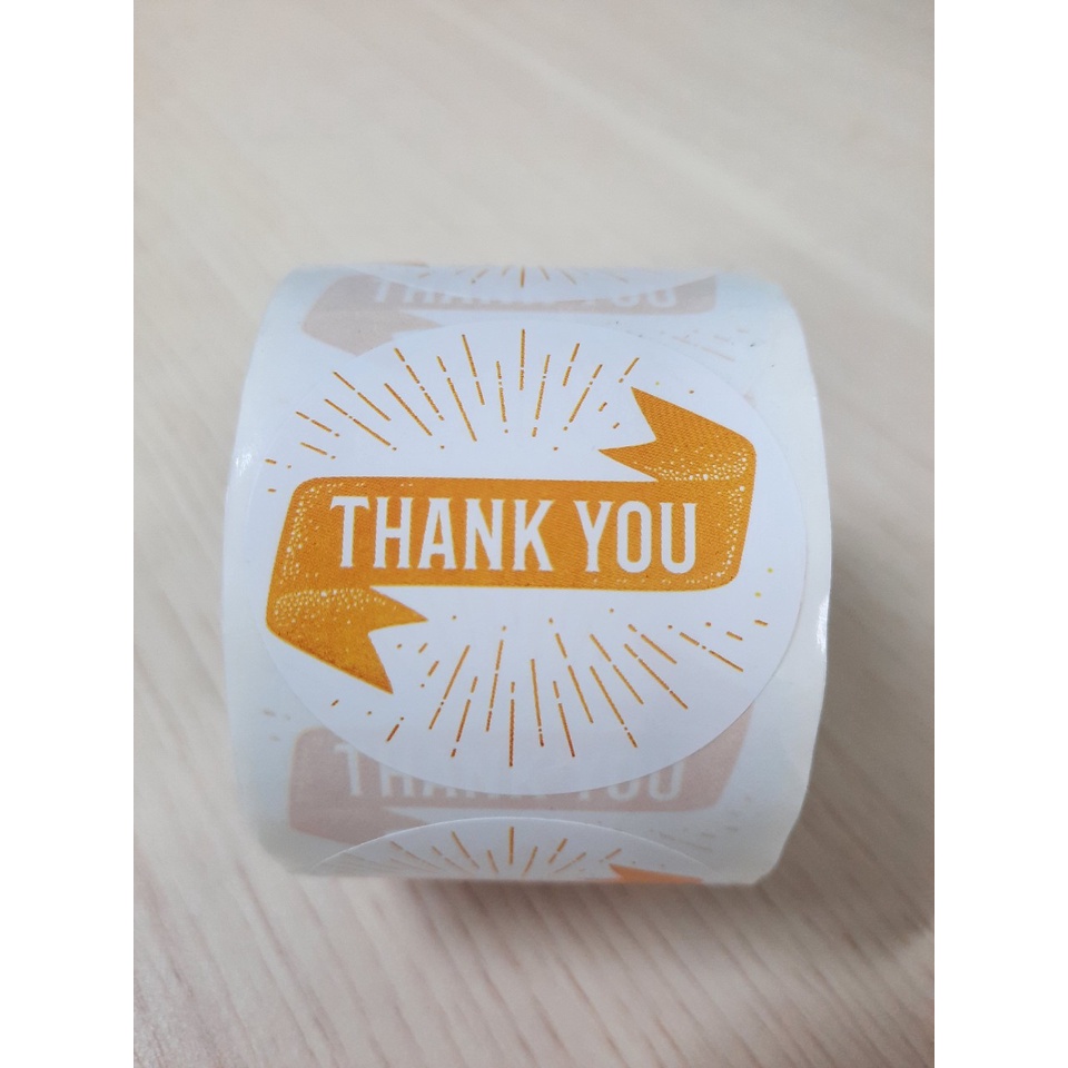 Tem thank you sticker xinh xắn 4.5cm