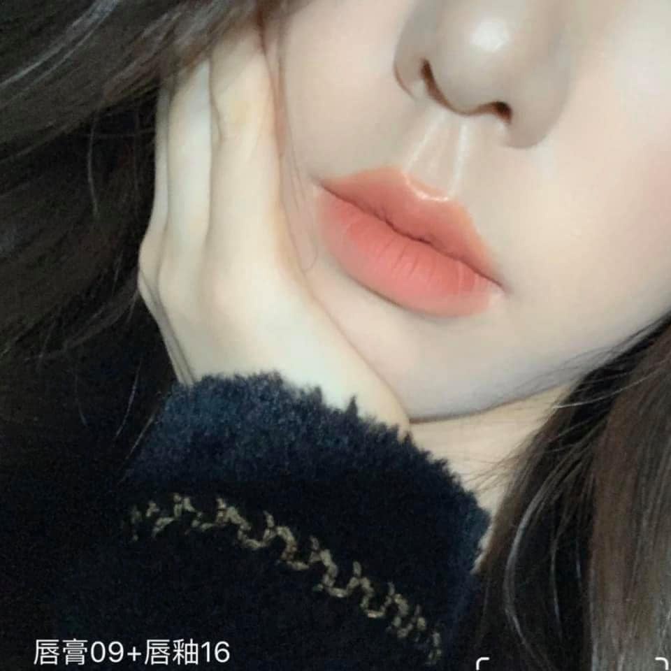 Son thỏi Romand Zero Matte Lipstick #09 SHELL NUDE (cam nude)