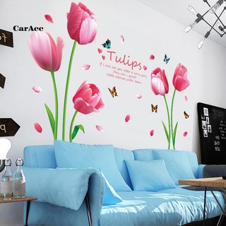 Decal dán tường hình hoa tulip đẹp mắt tự trang trí nội thất